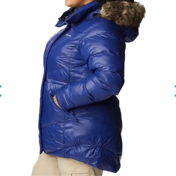 Columbia Plus Size Peak Hooded Faux-Fur-Trim Jacket NWT - Picture 2 of 8